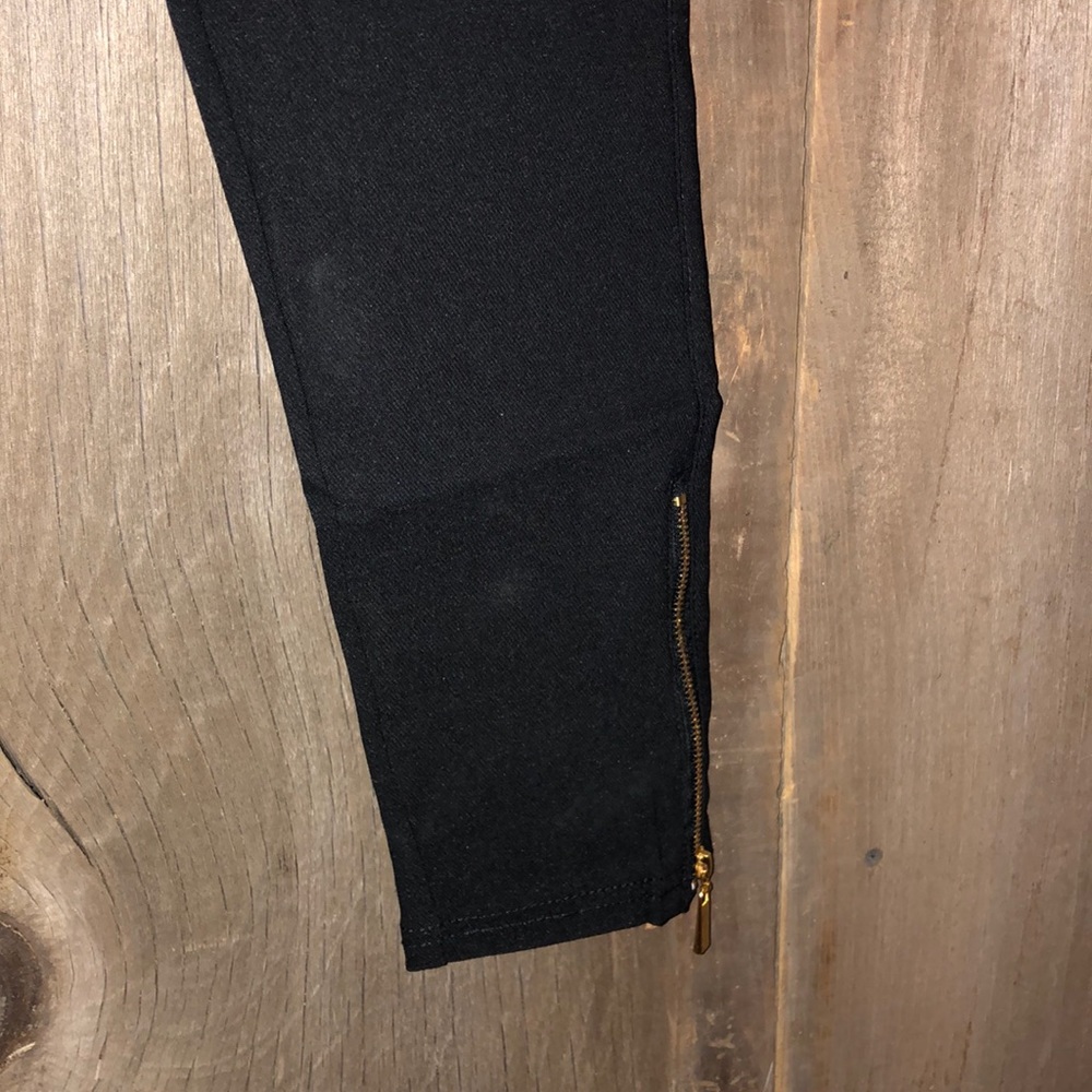 FINAL PRICE Stretchy Black Moto Pants - Picture 4 of 6